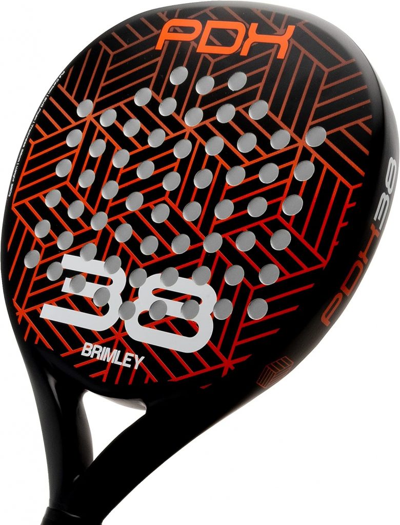Brimley PDX38  PDX3K Padel Racket (3K) Carbon | For Beginners  Advanced Players | 100% Carbon Racket, EVA Foam Padding  Comfortable Protective Bag | Padel Tennis Racket (Paddle Racket)