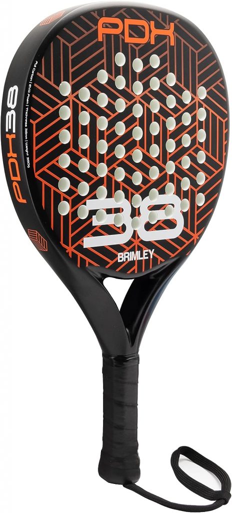 Brimley PDX38  PDX3K Padel Racket (3K) Carbon | For Beginners  Advanced Players | 100% Carbon Racket, EVA Foam Padding  Comfortable Protective Bag | Padel Tennis Racket (Paddle Racket)