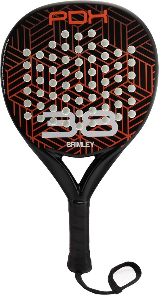 Brimley PDX38  PDX3K Padel Racket (3K) Carbon | For Beginners  Advanced Players | 100% Carbon Racket, EVA Foam Padding  Comfortable Protective Bag | Padel Tennis Racket (Paddle Racket)