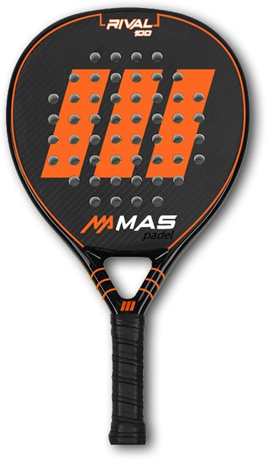 MAS Padel , Rival 100 Racket, Yellow, Orange/Slate, Unisex, Adult, One Size, Unisex