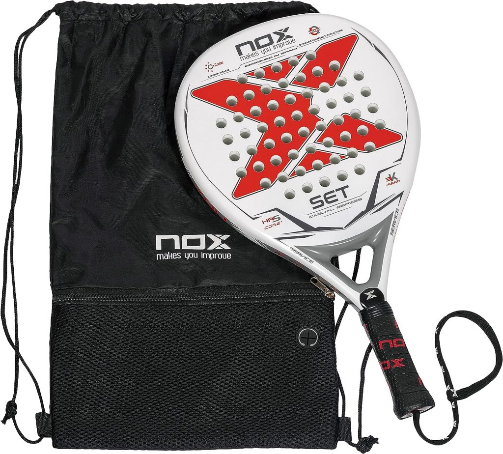 NOX Padelschläger Set - Exclusive Serie, Weiß - Rot, Standard NOX Padelschläger Set - Exclusive Serie, Weiß - Rot, Standard