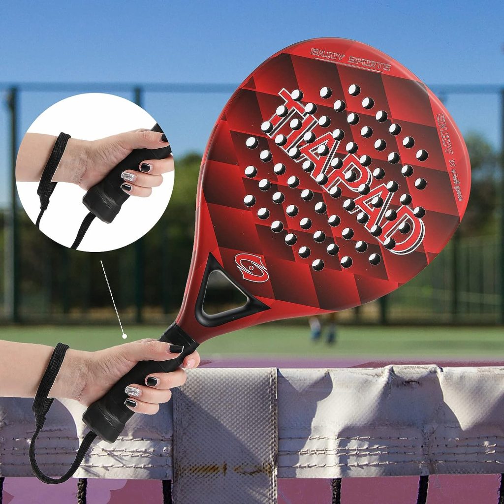 TIAPAD Padel Racket, Carbon Fibre Surface with EVA Memory Flex Foam Core Paddle with Lightweight Carry Bag, Pop Tennis Gifts for Beginners and Professionals