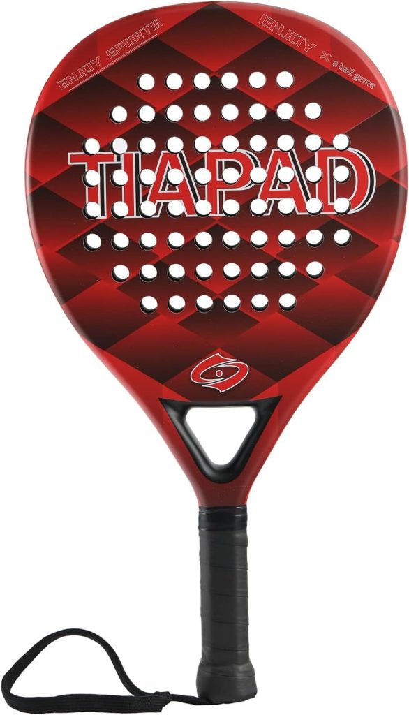 TIAPAD Padel Racket, Carbon Fibre Surface with EVA Memory Flex Foam Core Paddle with Lightweight Carry Bag, Pop Tennis Gifts for Beginners and Professionals