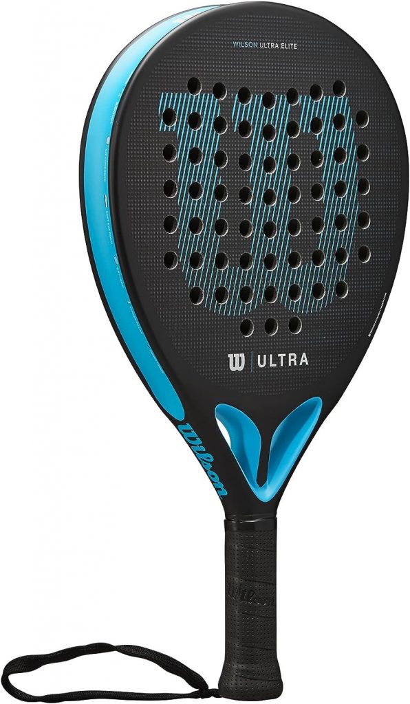 Wilson Padel-Schläger Ultra Elite V2, Fiberglas/EVA, 361 g, Schwarz/Blau, WR066911U2 Wilson Padel-Schläger Ultra Elite V2, Fiberglas/EVA, 361 g, Schwarz/Blau, WR066911U2