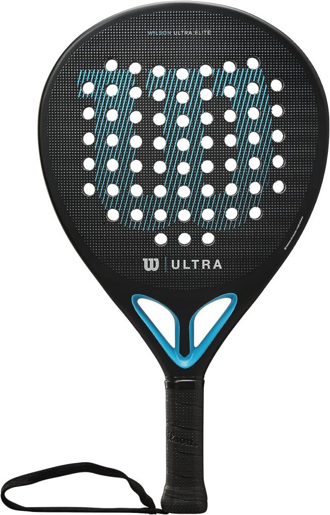 Wilson Padel-Schläger Ultra Elite V2, Fiberglas/EVA, 361 g, Schwarz/Blau, WR066911U2 Wilson Padel-Schläger Ultra Elite V2, Fiberglas/EVA, 361 g, Schwarz/Blau, WR066911U2